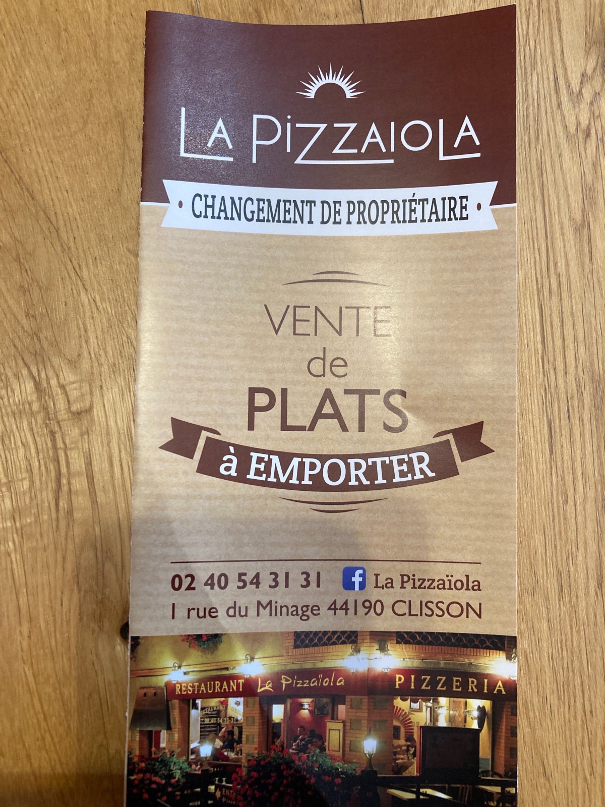  Manger plat du jour à emporter à Clisson 