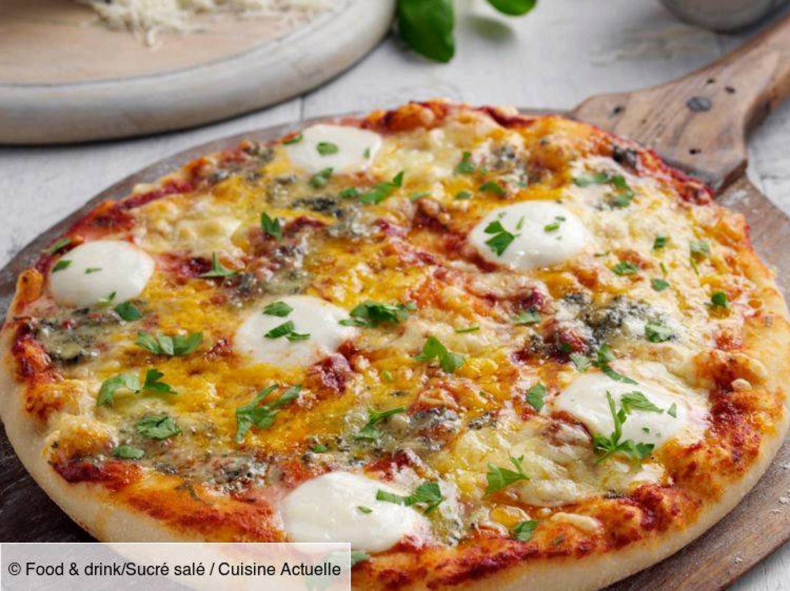 Pizza 3 fromages version Pizza Bonici 14 bis rue de Saint-Jean 31130 Balma