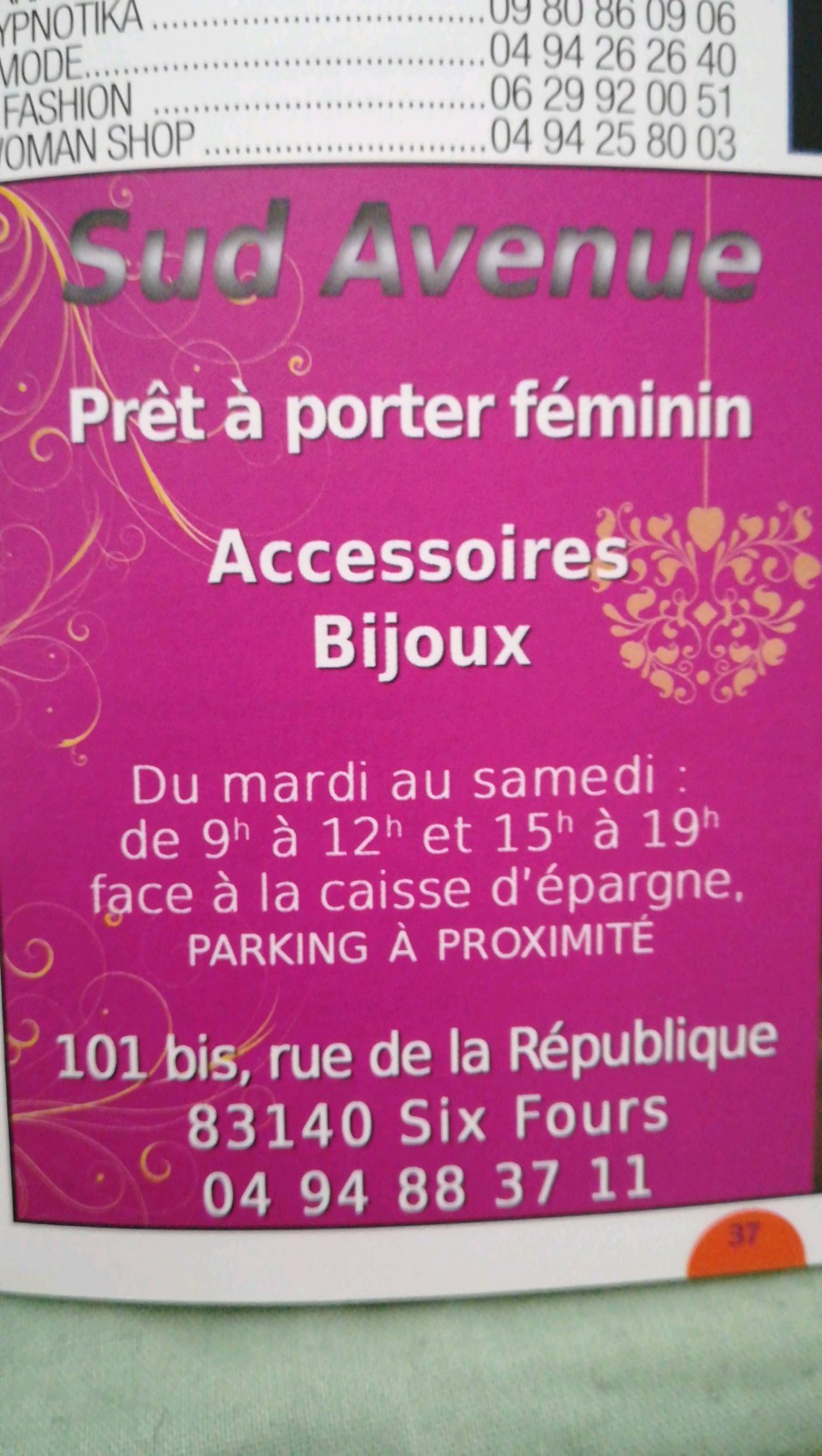 Où trouver des accessoires tendance saison été 2020 Six-Fours-les-Plages Sud avenue