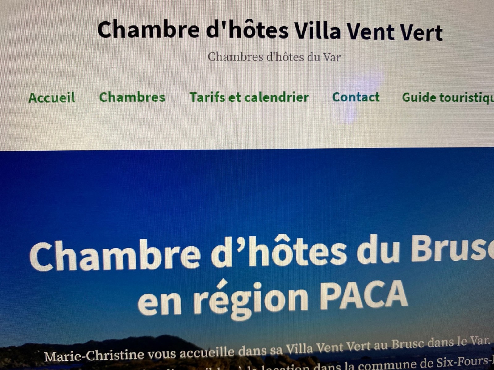 Chambre d’hôtes à réserver pour mes prochaines vacances à six fours les plages