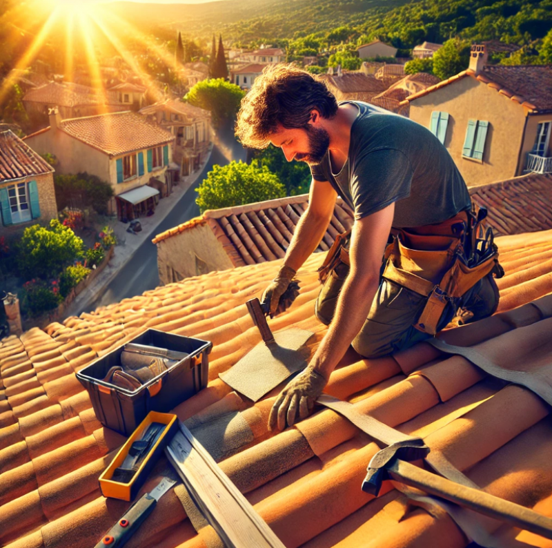 Installation de zinguerie sur toiture en ardoise par un expert à La Farlède – AM Couverture, service professionnel dans le Var