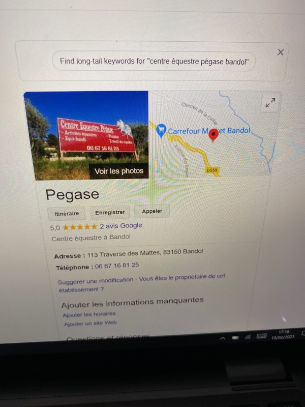 Centre équestre pour un stage pendant les vacances à Bandol