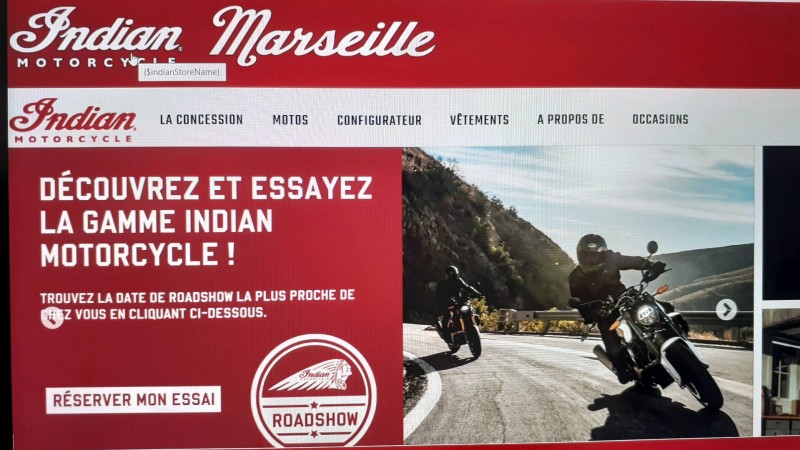 Vente moto américaine Indian Carnoux